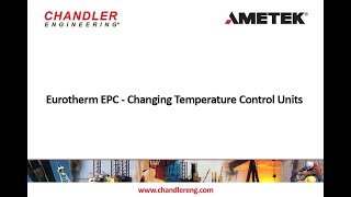 Eurotherm EPC  Changing Temperature Control Units [upl. by Lili]