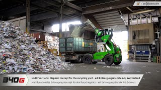 Multifunctional disposal concept for the recycling yard  SENNEBOGEN 340 G [upl. by Christopher]