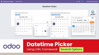 Odoo DatePicker amp DateTime Picker Using OWL Framework [upl. by Dudden]