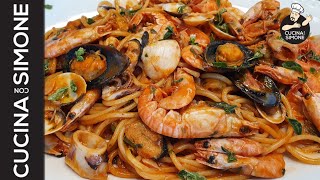 Spaghetti alla Pescatora con frutti di mare congelati Come poter ottenere il massimo [upl. by Retrac396]