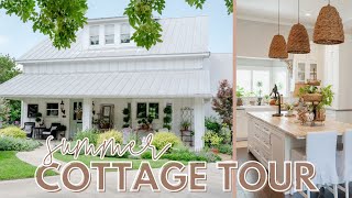 SUMMER COTTAGE HOME TOUR  Patio amp Summer Decor Ideas with Vintage Home Designs  FARMHOUSE LIVING [upl. by Anual]