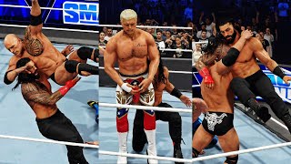 Cody Rhodes Roman Reigns Rock Randy Orton Logan Paul in Gauntlet Eliminator Match  WWE 2K24 [upl. by Powder]