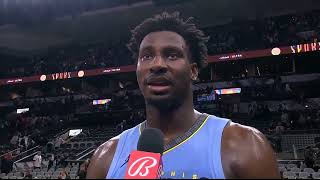 Jaren Jackson Jr Postgame Interview  Grizzlies vs Spurs [upl. by Sirdna153]