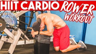 A QUICK Cardio Rower Workout Lose WEIGHT with HIIT [upl. by Nalat]