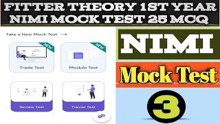 Fitter Theory 1st Year Nimi Mock Test 25 MCQ  Nimi Mock Test  3 [upl. by Xanthe119]