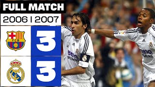 FC Barcelona vs Real Madrid 33 20062007 PARTIDO COMPLETO [upl. by Assiluy944]