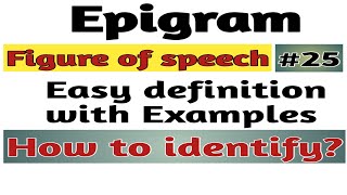 Epigram  figure of speech [upl. by Shwalb]