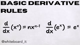 Basic Derivative Rules [upl. by Healy]