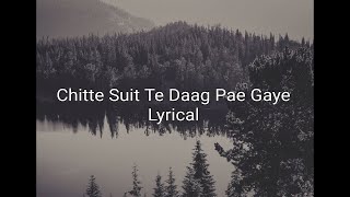 Chite Suit Te Daag Pe Gaye Lyrical  Geeta Zaildar  shorts [upl. by Anerol]