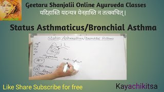 Status Asthmaticus  Bronchial Asthma in detail Kayachikitsa BAMS Geetaru Ayurveda pathology [upl. by Acimat]