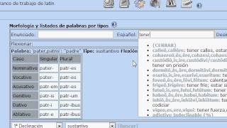 Utilidad para la flexión declinación y conjugación de términos griegos y latinos [upl. by Turtle]