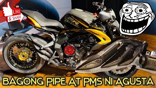 First PMS amp New Exhaust Pipe For My MV Agusta Dragster 800 RR SCS 2020 [upl. by Neroc333]