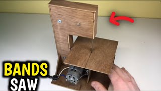 How to make a mini band saw  band saw at home [upl. by Bihas]