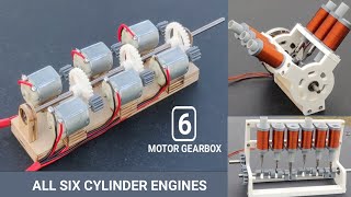 Making ALL 6 cylinder Engine  Mini Motor Arrangements  V6 Engine  6 Cylinder Inline Engine [upl. by Adekram93]