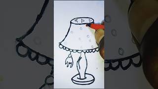 How to draw Table lamp drawing creative artist shortsfeed satisfyingvideo youtubeshorts [upl. by Aisats]