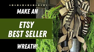 NEW HOW TO MAKE THIS ETSY BEST SELLER WREATH IN 10 MINUTES  Step By Step DIY Wreath Tutorial [upl. by Ianaj]