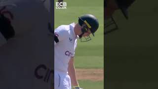 🦁 The Edgbaston Crowd Roar  Zak Crawley hits Cummins for Four  First Ball of Ashes 2023 shorts [upl. by Aelram]