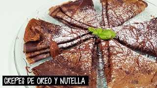 Cómo hacer MASA para CREPES de OREO y NUTELLA [upl. by Leilah]