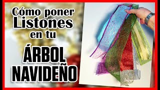 Cómo Poner Listones en tu ÁRBOL NAVIDEÑO  DIY 🎄🎅navidad navidad árboldenavidad [upl. by Sexela60]