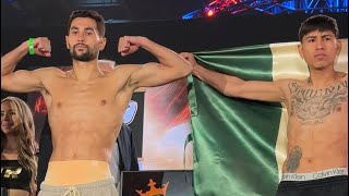 Charlie Sheehy vs Abdel Sauceda full weigh in Teofimo vs Ortiz card [upl. by Mahgirb]