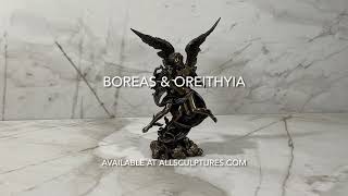 Boreas Greek God of the North Wind and Oreithyia Art Statue [upl. by Arbas]