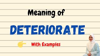 Daily vocabulary  Deteriorate Meaning  Vocabgram [upl. by Fagaly]