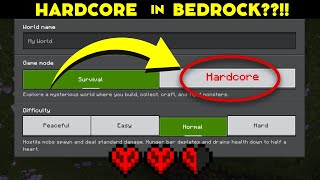 How to get HARDCORE MODE in Bedrock Minecraft 120 EASY WAY [upl. by Barlow]