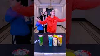 Who Drank The Milk Tea Successfully 😂 Funnyfamily Partygames [upl. by Ennaej]