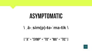 How To Pronounce Asymptomatic  Meaning  Pronunciation [upl. by Truitt]