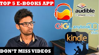 top 5 apps for audio books and also for reading  worlds best apps are here full in Hindi [upl. by Lleruj33]