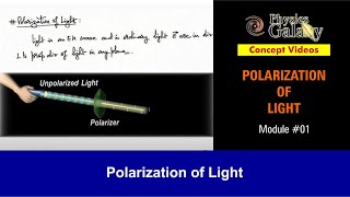 Class 12 Physics  Polarization of Light  1 Polarization of Light  For JEE amp NEET [upl. by Tirrell]