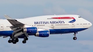 Boeing 747400 British Airways takeoff London Heathrow Airport [upl. by Gnav769]