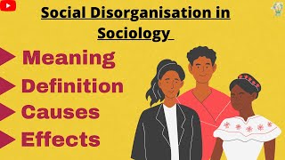 Social disorganisation sociology  Meaning  Definition  Causes  Effects  Examples [upl. by Jack]