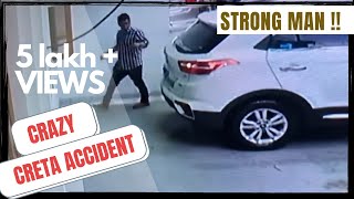 Creta automatic reverse accident  be careful  Creta Crash live video  Hyundai Creta India [upl. by Nnylsaj996]