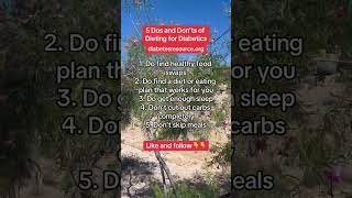 5 Dos and Don’ts of Dieting for Diabetics diabetic [upl. by Nnaihs]