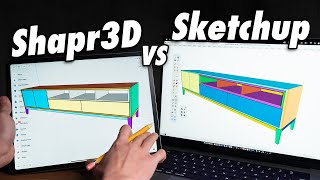 Shapr3D vs Sketchup  For Furniture Design [upl. by Anastasius]