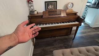 Currier Console Piano Review A piece of History This early 1970s piano [upl. by Lecram254]