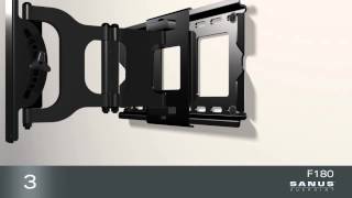 How To Install Your SANUS VuePoint F180 TV Mount [upl. by Dhiren574]