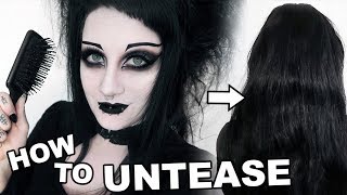 How to Untease Backcombed Hair  Black Friday [upl. by Namyh]