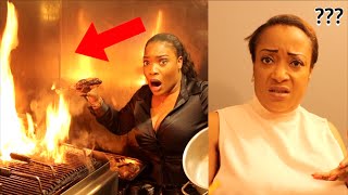 🤣 PRANK  JE FAIS À MANGER DANS UN RESTAURANT  y’a le feu 😭😭 [upl. by Einnig]