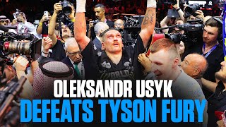 Oleksandr Usyks Immediate Reaction To Defeating Tyson Fury [upl. by Novanod]