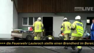 Lauterach Wohnungsbrand in der Kirchstraße [upl. by Derfniw]