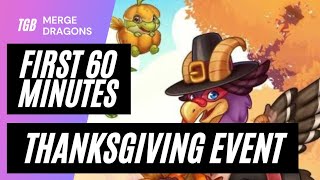 Merge Dragons Thanksgiving Event First 60 Minutes ☆☆☆ [upl. by Komsa]