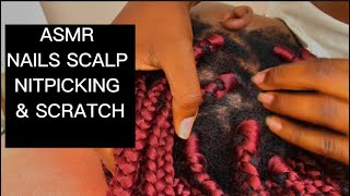 ASMRPart 2 Nails Braids Scalp Scratch Tingles  No talking  Nitpicking [upl. by Zasuwa839]