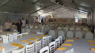 Relatives of Israeli hostages in Gaza lay out empty Passover tables in their absence [upl. by Greenquist]