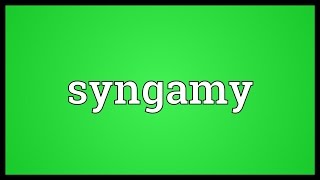 Syngamy Meaning [upl. by Romain]