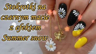 Paznokcie w stokrotki  Daisy nails  Summer snow Słowianka  Lakierowniczka [upl. by Leira]