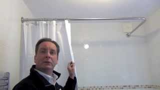 How to install a shower curtain rail by Byretech [upl. by Noswad208]