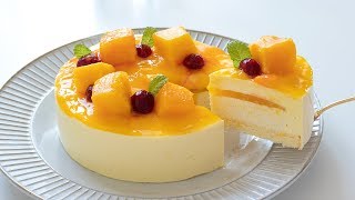 マンゴームースケーキの作り方 NoBake Mango Mousse Cake｜HidaMari Cooking [upl. by Neirda]