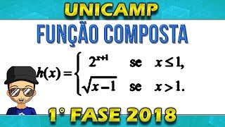 Unicamp Função Composta Questão 20 Resolvida 2018 1° Fase Matemática [upl. by Noteek724]